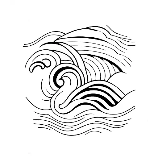 waves tattoo design idea