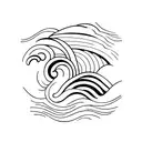 waves tattoo design idea