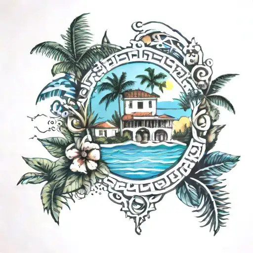 small tattoo. island of cuba. patria y vida tattoo design idea