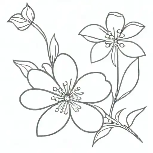 Luck flower tattoo design idea