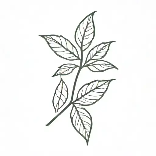 Luck leaf tattoo design idea