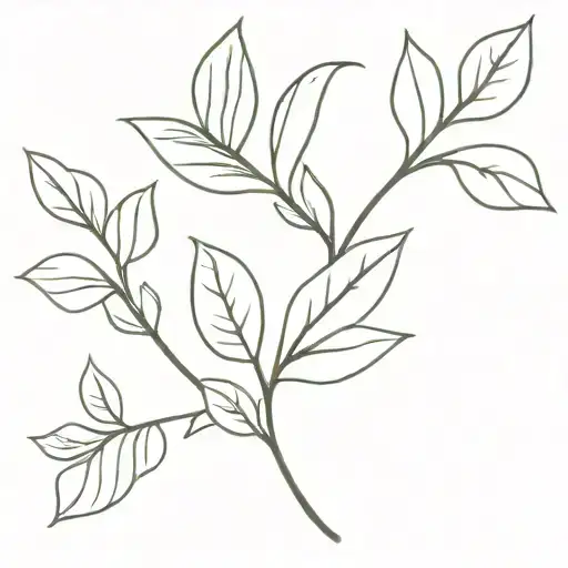 Luck leaf tattoo design idea