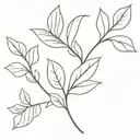 Luck leaf tattoo design idea