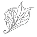 Luck leaf tattoo design idea