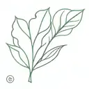 Luck leaf tattoo design idea