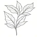Luck leaf tattoo design idea