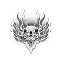 fantasma segurando uma arma tattoo design idea