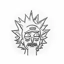 Rick and Morty  tattoo design idea
