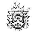 Rick and Morty  tattoo design idea