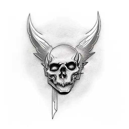 guillotine tattoo design idea
