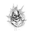 guillotine tattoo design idea