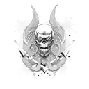 guillotine tattoo design idea