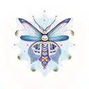 lunar moth tattoo design idea