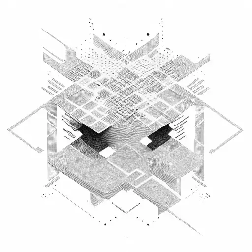 Binary number hacker corruption tattoo design idea