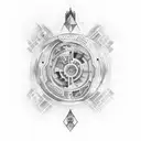 Binary number hacker corruption tattoo design idea