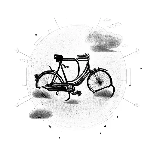 Stylized, ornamental bicycle. Design for embroidery, tattoo, t-shirt,  mascot, logo. 15742920 Vector Art at Vecteezy