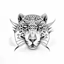jaguar and india tattoo design idea