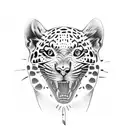 jaguar and india tattoo design idea