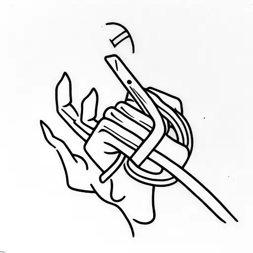 fist clutching a stake  tattoo design idea