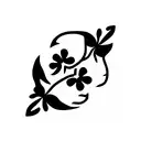 salmon with a 4 leaves clover tattoo design idea