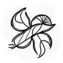 salmon with a 4 leaves clover tattoo design idea