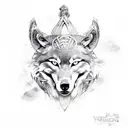 wolf head viking style fenrir tattoo design idea