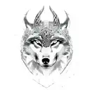 wolf head viking style fenrir tattoo design idea