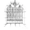 cathedral windows, St. Michael  tattoo design idea