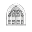 cathedral windows, St. Michael  tattoo design idea