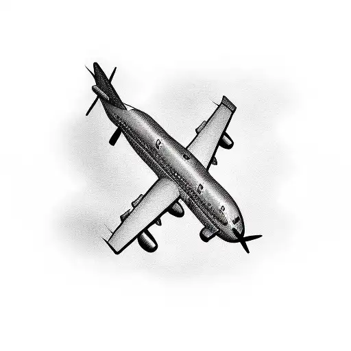 Airplane with a guy who overthinks tattoo design idea