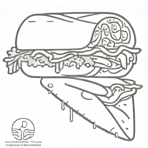 wrap and doner kebab tattoo design idea