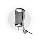 A microphone surrounded by musical notes tattoo design idea