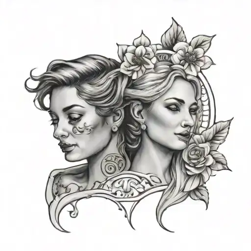 mother and son matching tattoo tattoo design idea