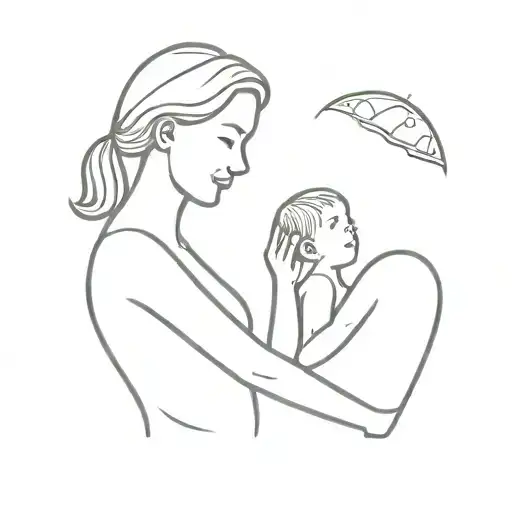 mother and son matching tattoo tattoo design idea