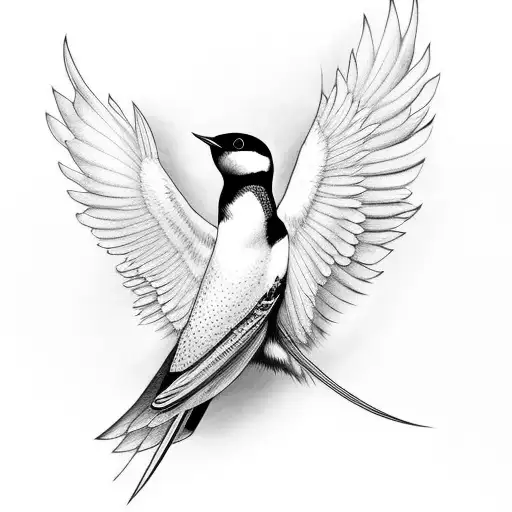 Swallow Bird tattoo design idea