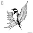 Swallow Bird tattoo design idea