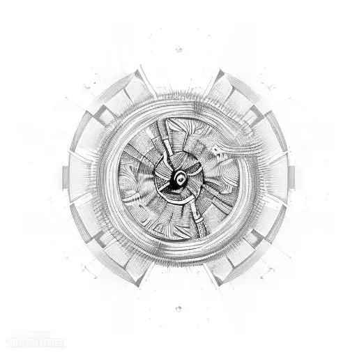 everything spins around the money tattoo design idea