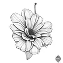 gerbera daisy and hibiscus flower sleeve tattoo design idea