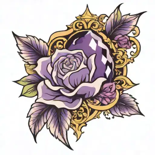amethyst tattoo design idea