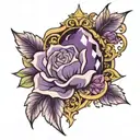 amethyst tattoo design idea