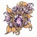 amethyst tattoo design idea