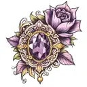 amethyst tattoo design idea