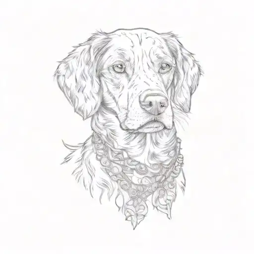 Brittany Spaniel dog tattoo design idea