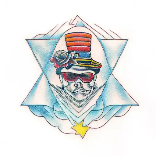 old school with text Azorienkuja. mafia tattoo design idea