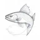 Trout tattoo design idea