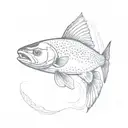 Trout tattoo design idea
