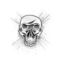 Skull and dagger tattoo design idea