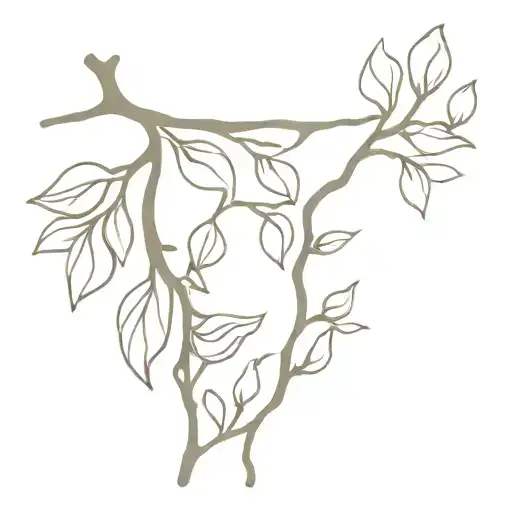 Wishbone and Magnolia Branch   tattoo design idea