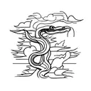 Snake and crows tattoo design idea