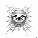 sloth dressed as spiderman tattoo design idea